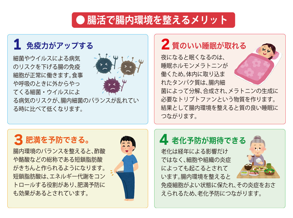 腸活で何が良くなる