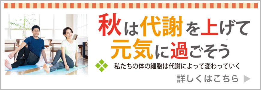 秋は代謝を上げて元気に
