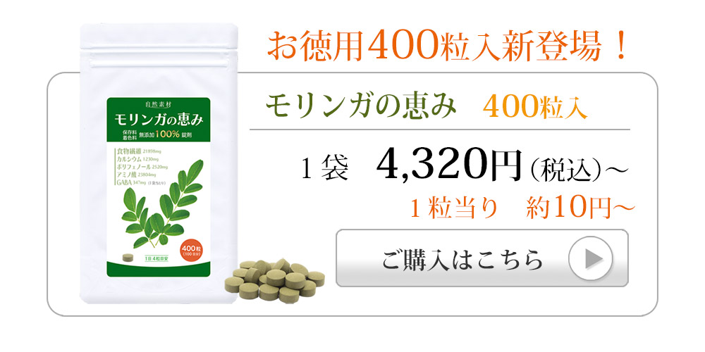 モリンガの恵400粒入4,320円に飛ぶバナー